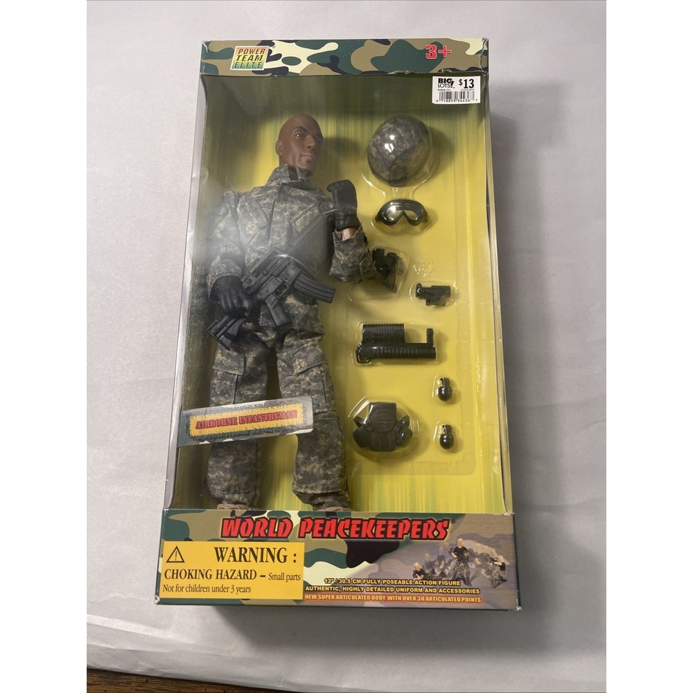 Power Team Elite World Peacekeepers 12" Airborne Infantryman AA Figure New - Picture 7 of 15